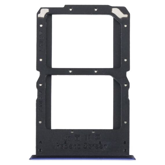 Per OPPO Reno Vassoio scheda SIM + Vassoio scheda SIM / Micro SD (blu)