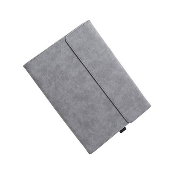 Supporto per custodia protettiva per tablet Microsoft Surface Pro 8 (custodia grigia in pelle di pecora sudafricana)