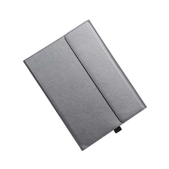 Supporto per custodia protettiva per tablet Microsoft Surface Pro 8 (custodia in pelle di agnello in microfibra grigia)