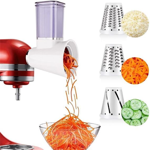KA-08 Per KitchenAid New Cutter Multi-funzionale Tagliaverdure Accessori Affettatrice Grattugia (Bianco)