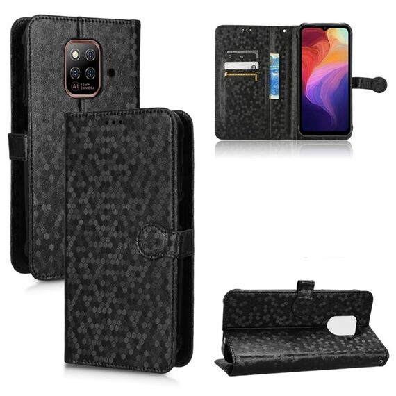 Custodia in pelle per Ulefone Power Armor 14 / Armor 14 Pro a nido d'ape (nero)