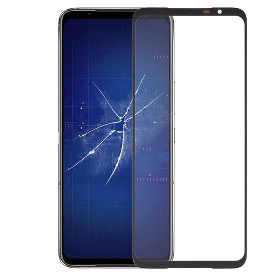 Per Asus ROG Phone 6 AI2201-C AI2201-F Obiettivo in vetro esterno per schermo frontale con adesivo OCA otticamente trasparente
