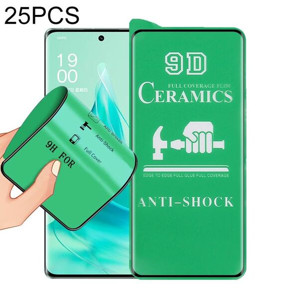 Per OPPO Reno9 Pro + 25 pezzi 9D Full Screen Full Glue Ceramic Film