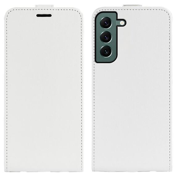 Per Samsung Galaxy S23 + 5G R64 Custodia per cellulare in pelle con vibrazione verticale (bianca)