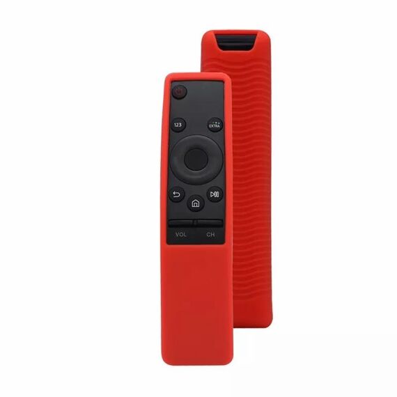 Custodia protettiva in silicone antiscivolo per telecomando Samsung serie BN59 Smart TV (rosso)