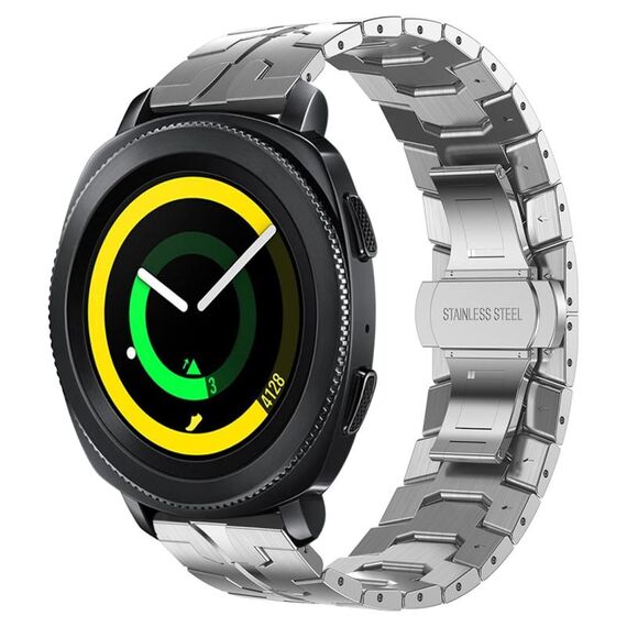 Per Samsung Galaxy Gear Sport Armor cinturino in metallo in acciaio inossidabile (argento)
