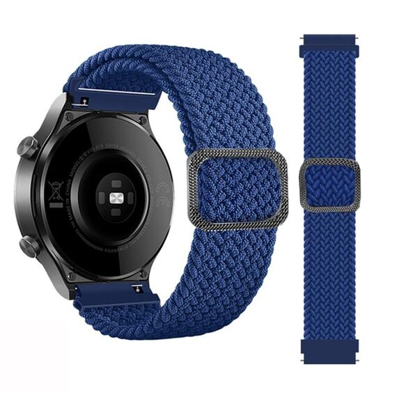 Per Garmin Fenix 7X cinturino regolabile in nylon intrecciato elastico (blu)