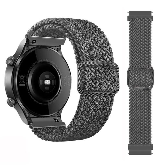 Per Garmin Fenix 7 cinturino elastico intrecciato in nylon regolabile (grigio)