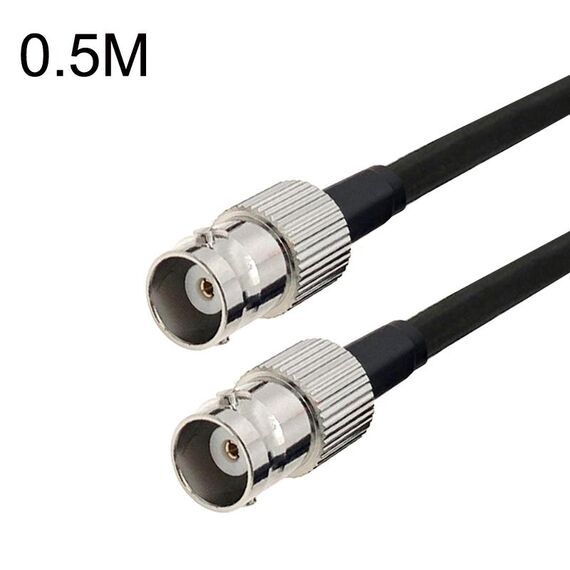 Cavo adattatore coassiale BNC femmina a BNC femmina RG58, lunghezza cavo: 0,5 m