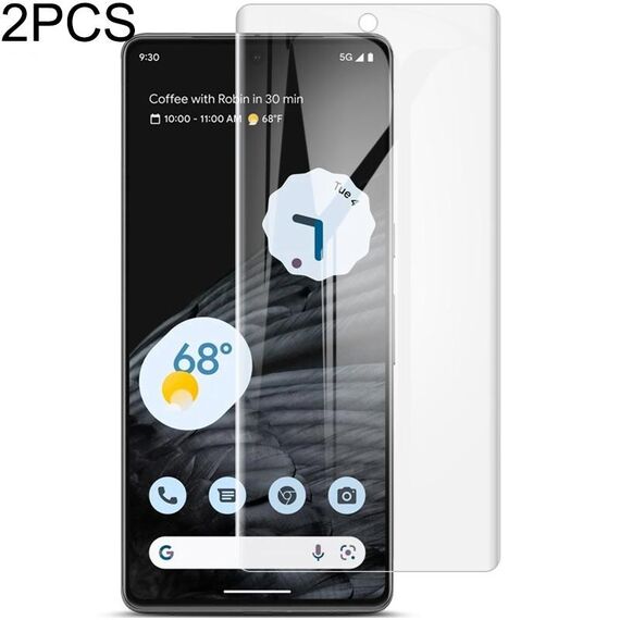Per Google Pixel 7 Pro 2 pezzi imak protezione frontale con pellicola idrogel a schermo intero curvo