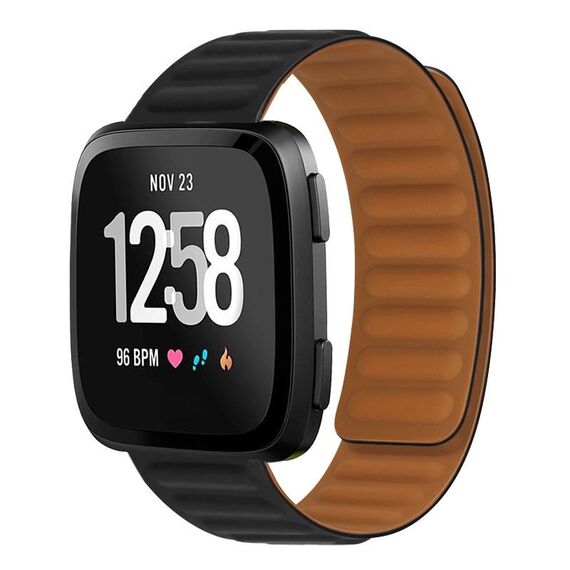 Per Fitbit Versa 4/3 / Sense 2 Cinturino magnetico in silicone da 20 mm (nero)