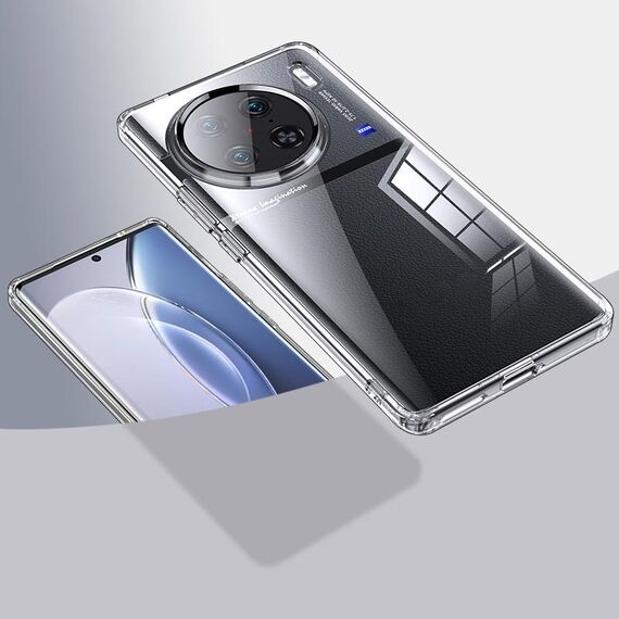 Per vivo X90 Pro Armor Custodia rigida in TPU trasparente per PC (trasparente)