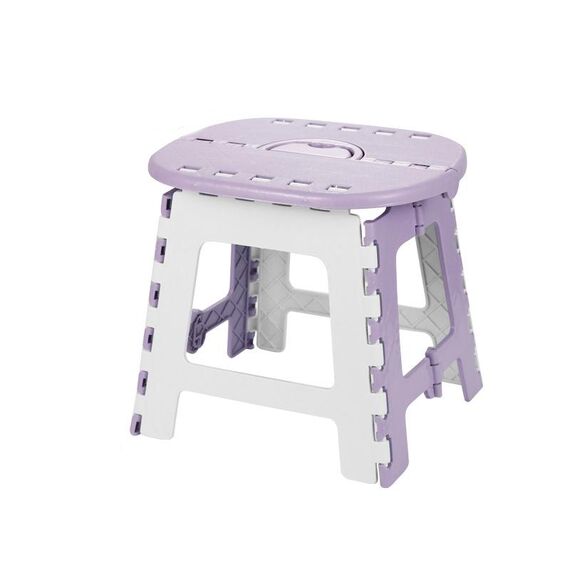 Comodo sgabello portatile ispessito per esterni pieghevole per la casa, colore: viola piccolo