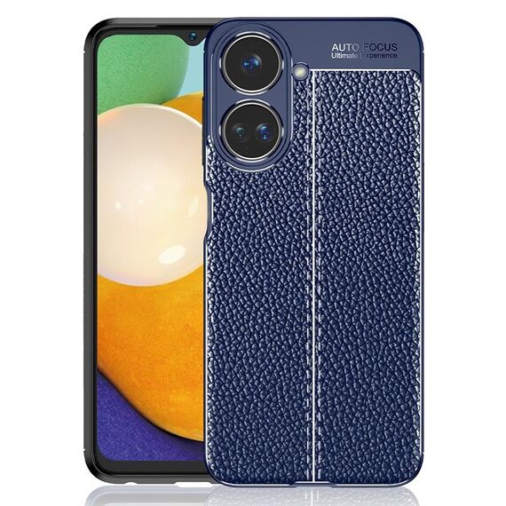 Per Realme 10 4G Litchi Texture Custodia per telefono in TPU antiurto (blu)
