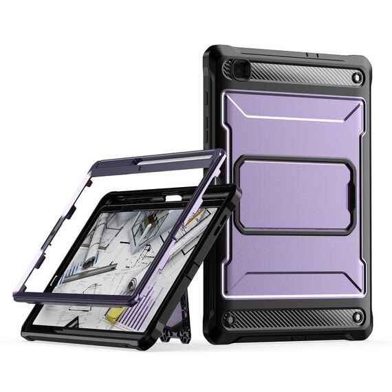 Custodia protettiva per tablet Samsung Galaxy Tab S6 Lite Explorer PC + TPU con slot per penna (viola)