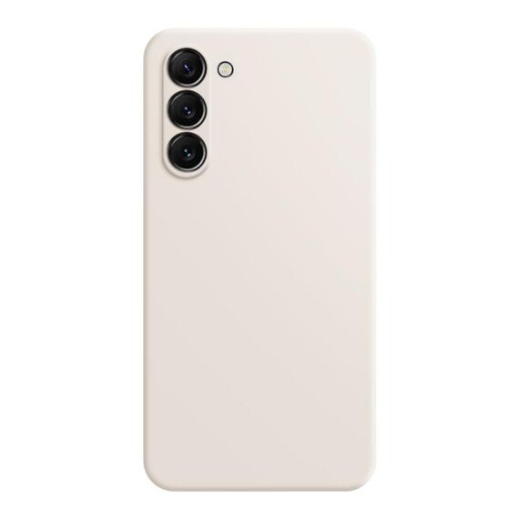 Custodia per telefono in silicone liquido imitazione Samsung Galaxy S23 + 5G (bianca)