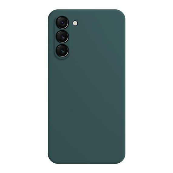 Custodia per telefono in silicone liquido imitazione Samsung Galaxy S23 5G (verde scuro)