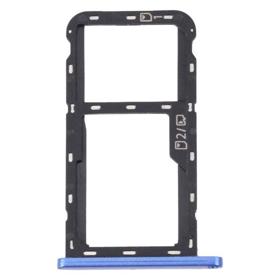 Per ZTE Blade A52 Vassoio scheda SIM + Vassoio scheda SIM / Vassoio scheda micro SD (blu)