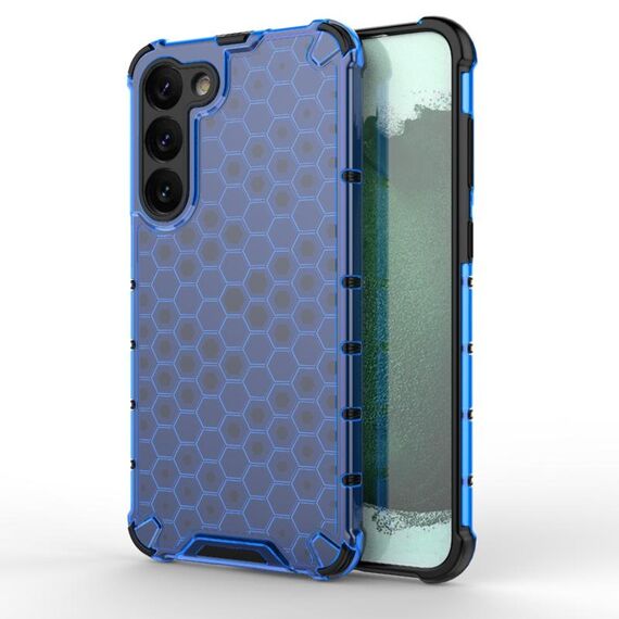 Per Samsung Galaxy S23 + 5G antiurto PC a nido d'ape + custodia protettiva in TPU (blu)