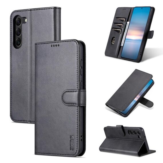 Per Samsung Galaxy S23+ 5G AZNS Skin Feel Calf Texture Custodia in pelle per cellulare (nero)