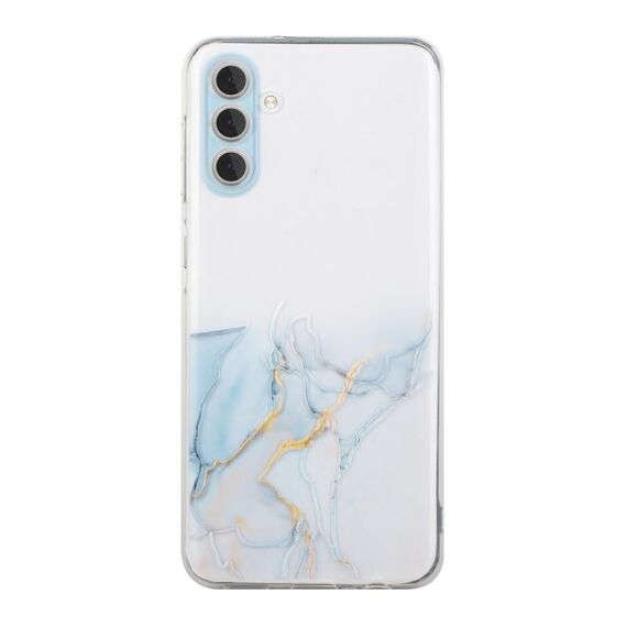 Per Samsung Galaxy S23 5G Custodia protettiva per telefono in TPU con motivo marmo cavo (grigio)