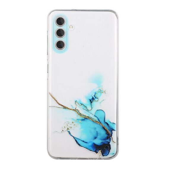 Per Samsung Galaxy S23 + 5G Hollow Marble Pattern Custodia protettiva per telefono con foro preciso in TPU (blu)