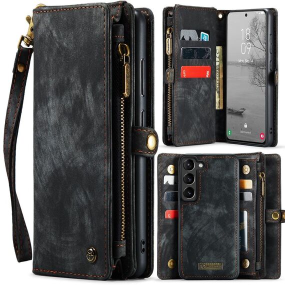 Per Samsung Galaxy S23+ 5G CaseMe 008 Custodia in pelle multifunzionale staccabile (nero)
