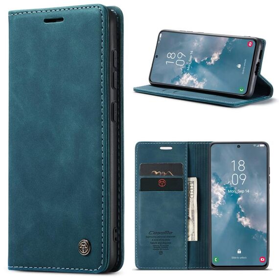 Per Samsung Galaxy S23+ 5G CaseMe 013 Custodia multifunzionale orizzontale in pelle a conchiglia (blu)