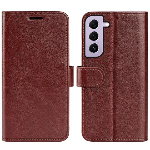 Custodia in pelle per Samsung Galaxy S23 5G R64 Texture (marrone)