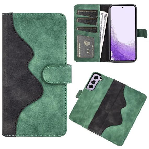 Per Samsung Galaxy S23 5G Custodia per cellulare in pelle con cuciture orizzontali (verde)