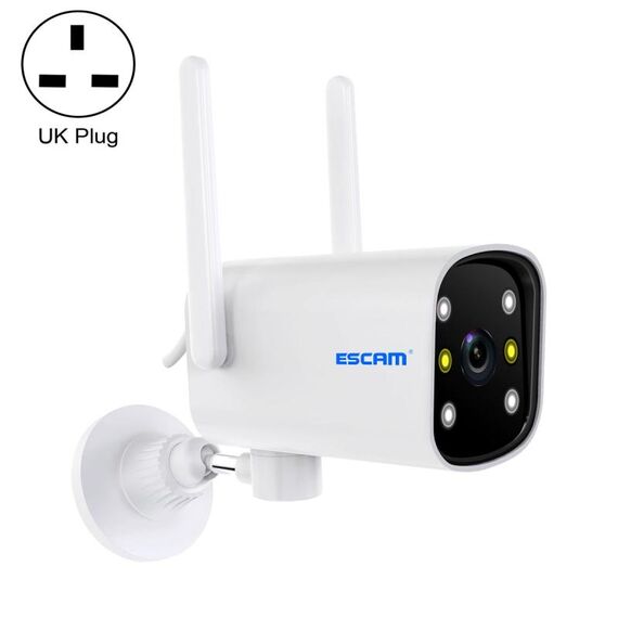 ESCAM PT301 3MP 1296P HD Telecamera IP PTZ wireless per interni IR Visione notturna AI Rilevazione umanoide Monitor CCTV di sicurezza domestica, Tipo di spina: Spina UK (bianca)