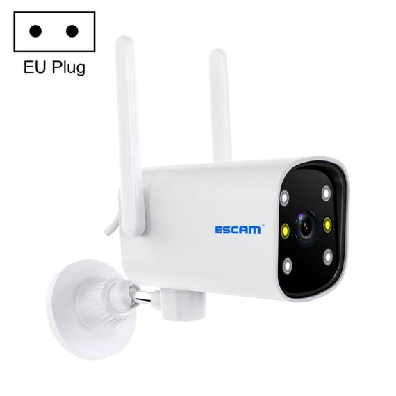 ESCAM PT301 3MP 1296P HD Telecamera IP PTZ wireless per interni Visione notturna IR AI Rilevamento umanoide Monitor CCTV di sicurezza domestica, Tipo di spina: Spina europea (bianca)