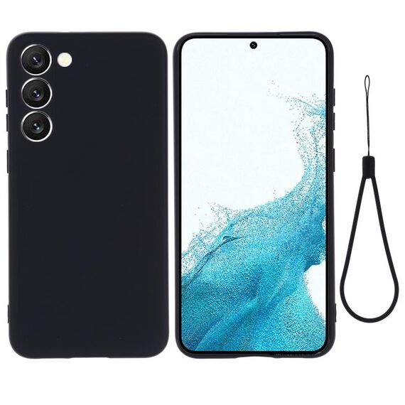 Per Samsung Galaxy S23 + 5G Custodia per telefono a copertura totale antiurto in silicone liquido di colore puro (nero)