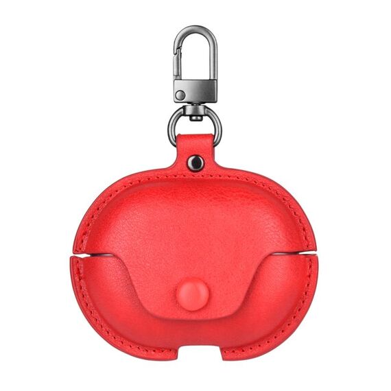 Custodia protettiva per auricolari in pelle per Huawei FreeBuds Pro 2 Business con gancio (rosso)