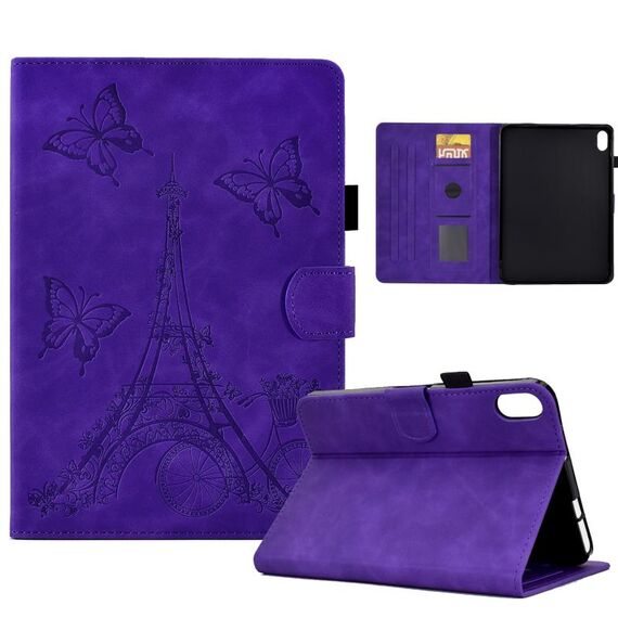Custodia Smart Tablet in pelle goffrata per Lenovo Tab P11 Tower (viola)