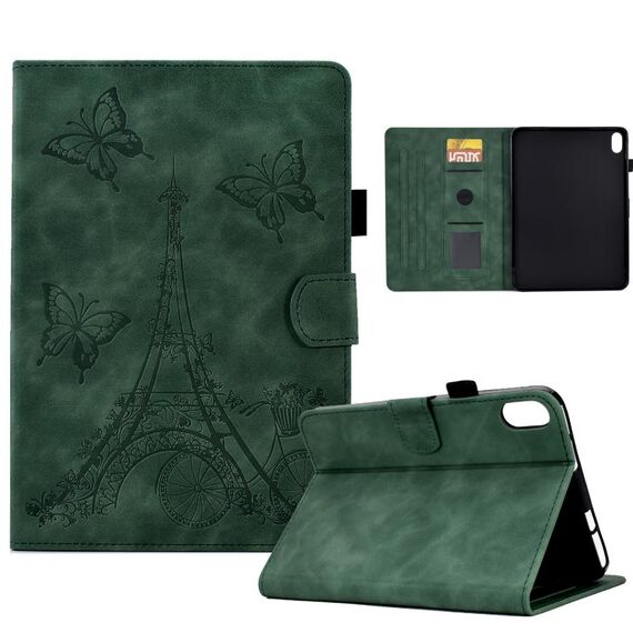 Custodia per tablet Smart in pelle goffrata per Lenovo Tab P11 Tower (verde)