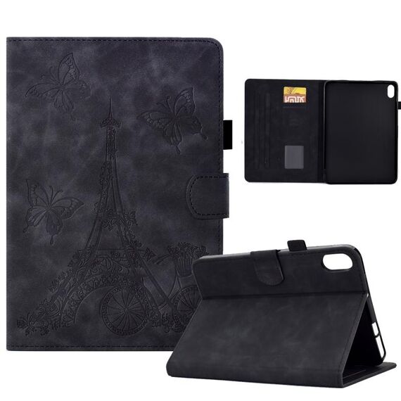 Custodia Smart Tablet in pelle goffrata per Lenovo Tab P11 Tower (nera)