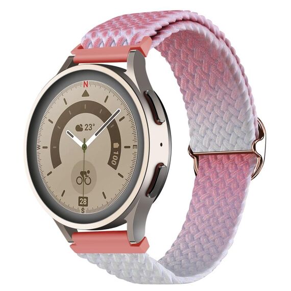 Cinturino per orologio a colori sfumati in tessuto universale da 20 mm (rosa)