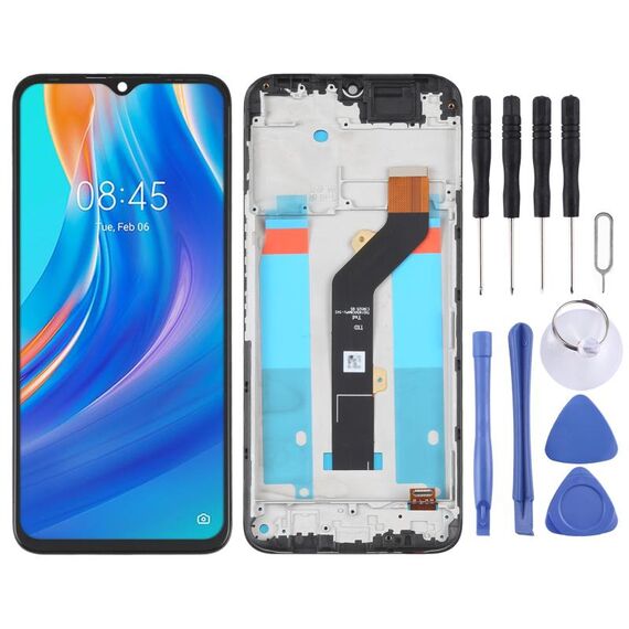 Schermo LCD OEM per assemblaggio completo di digitalizzatore Tecno Spark 7 con cornice
