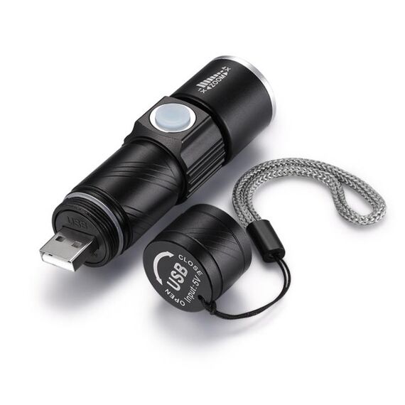 Rivelatore di fluorescenza di identificazione della giada della torcia elettrica ultravioletta USB (nero 395nm)
