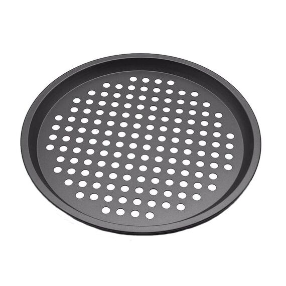 BM1076 Teglia da forno antiaderente rotonda per pizza con stampo da forno con fondo perforato (12 pollici)