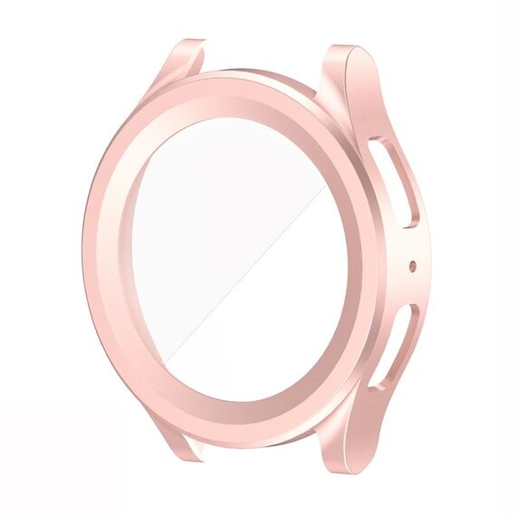 Per Samsung Galaxy Watch5 Pro 45mm PC + Custodia protettiva per orologio a iniezione di carburante con pellicola temperata (oro rosa)