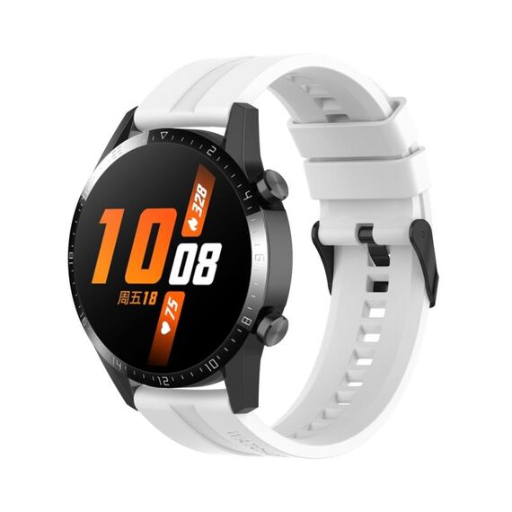 Per Huawei Watch Buds 20mm cinturino in silicone con fibbia nera (bianco)