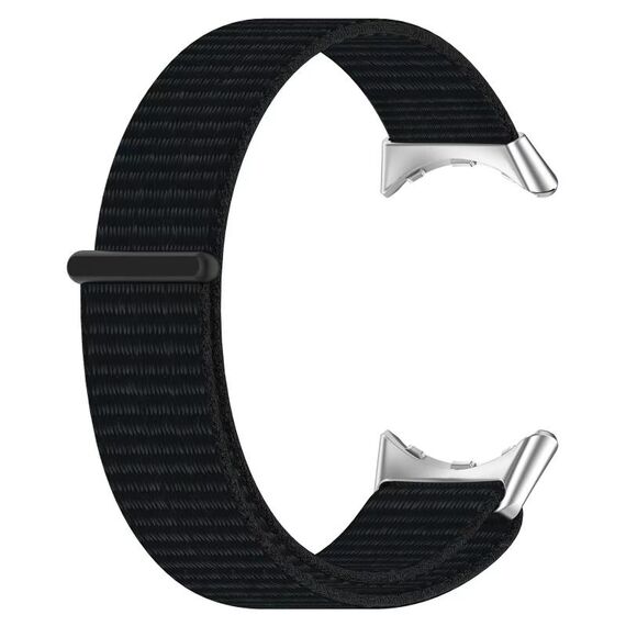 Per Google Pixel Watch Cinturino per orologio con cinturino in nylon con testa in metallo (nero)