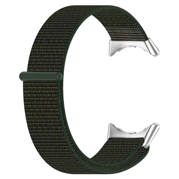 Per Google Pixel Watch Cinturino per orologio in nylon con testa in metallo (verde militare)