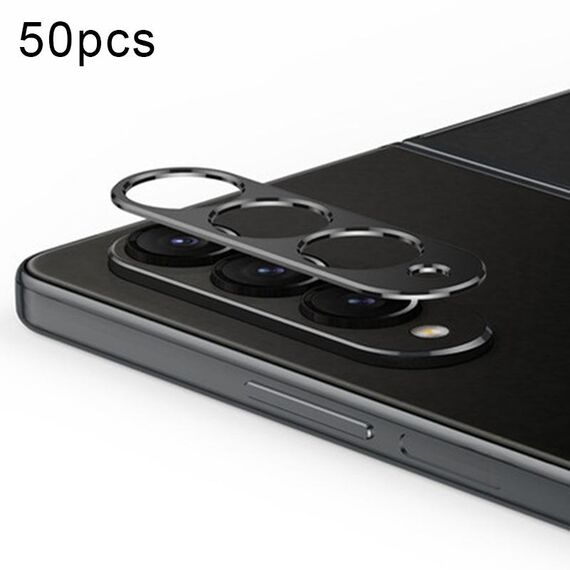 Per Samsung Galaxy Z Fold3 5G Pellicola in vetro temperato con obiettivo per fotocamera posteriore integrata da 50 pezzi (nero)