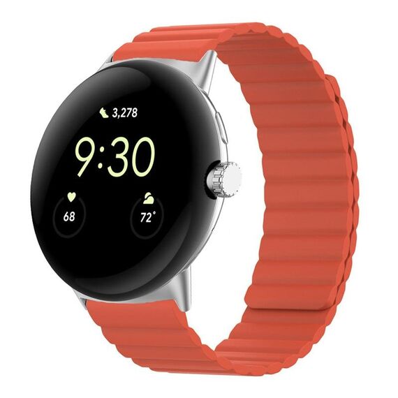 Per Google Pixel Watch Cinturino magnetico in silicone a due sezioni (rosso)