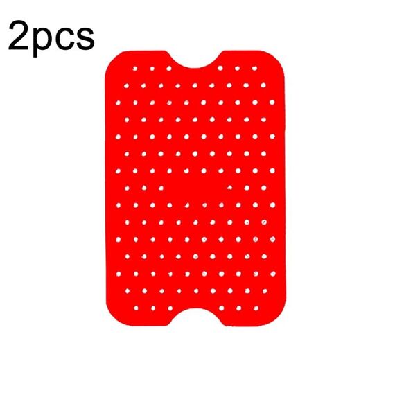 Per NINJA DZ201 DZ401 Friggitrici ad aria 2 pezzi Fodera rettangolare in silicone (rosso)