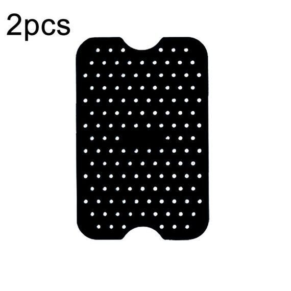 Per friggitrici ad aria NINJA DZ201 DZ401 2 pezzi di rivestimento rettangolare in silicone (nero)