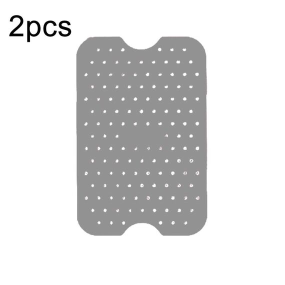 Per friggitrici ad aria NINJA DZ201 DZ401 2 pezzi di rivestimento rettangolare in silicone (grigio)
